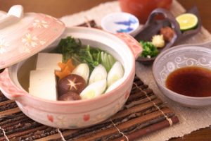 日本酒で作る湯豆腐