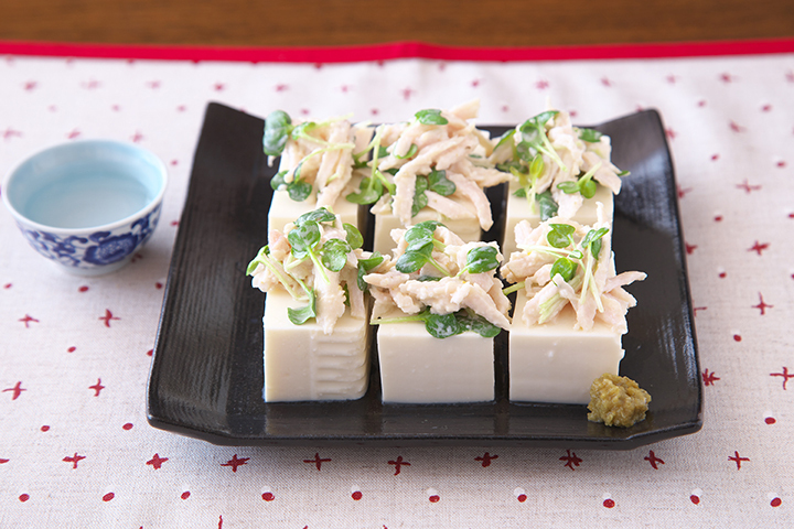 柚子チキンマヨの冷奴