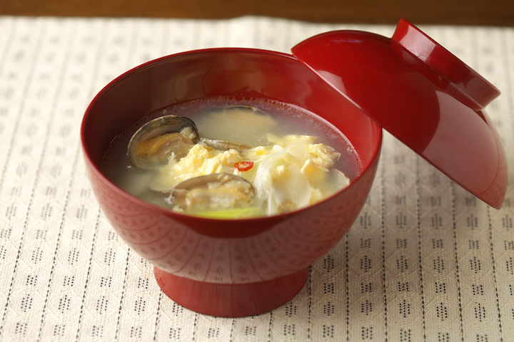 貧血防止！あさりのスープ