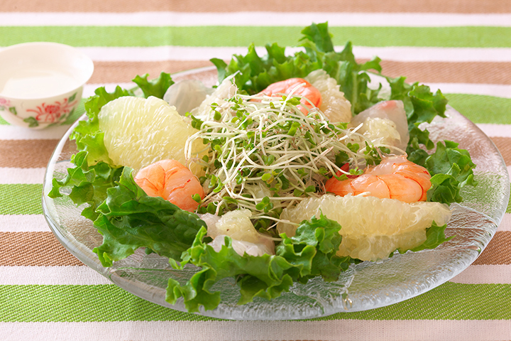 魚介のグレフルカルパッチョ