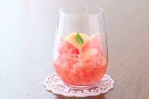 スイカの日本酒ソルベ　※アルコール使用