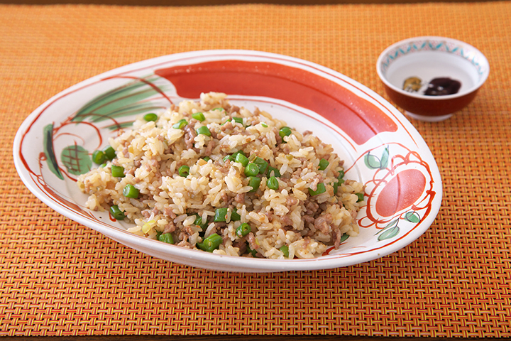 いんげんとザーサイのチャーハン