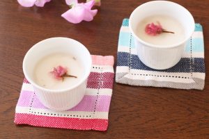 日本酒の桜プリン
