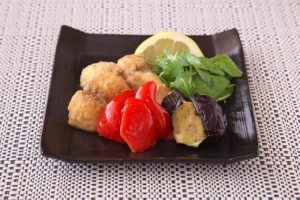 さばの竜田揚げ・野菜添え